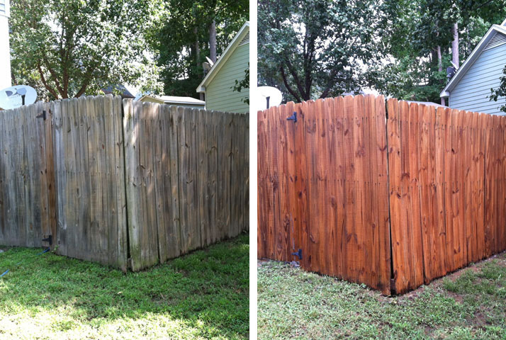 Fences can easily look grey without cleaning.